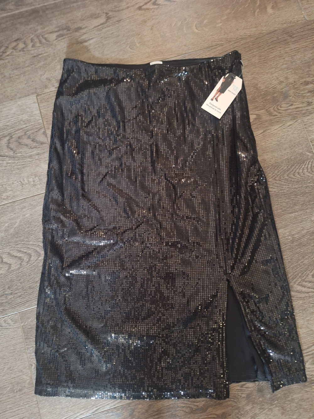 Black Sequin Pencil Skirt - Evening Sparkle